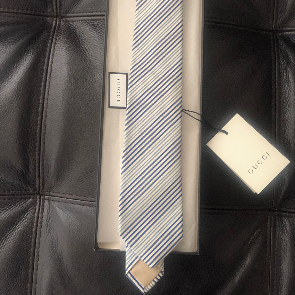 Authentic Gucci Tie with Box and Tags